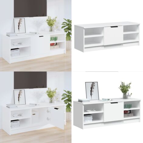 Mobile Porta TV Bianco 102x35,5x36,5 cm in Legno Multistrato - Mobile porta TV - Mobile in legno