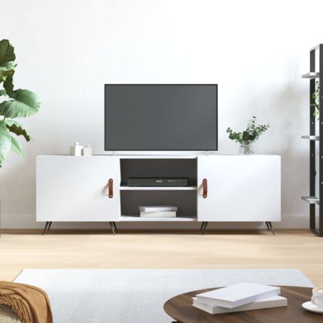 JINLEFU vidaXL Mobile Porta TV Bianco 150x30x50 cm in Legno Multistrato
