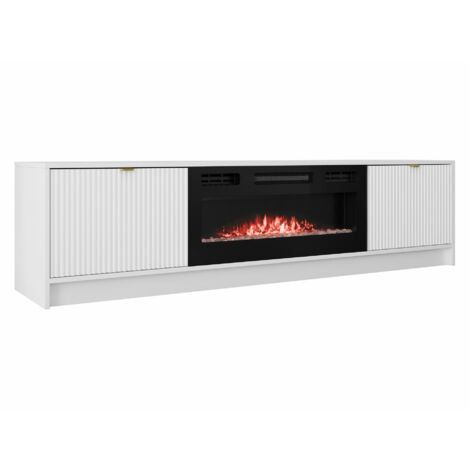 MOBILIER1 Mobile porta TV Comfivo Larmire 109, Bianco, Il numero di porte: 0, Numero di cassetti: 0, 182x48x40cm