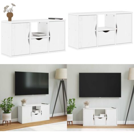 Mobile Porta TV con Cassetto ODDA Bianco 79x24x40 cm - Mobile con cassetto - TV in salotto