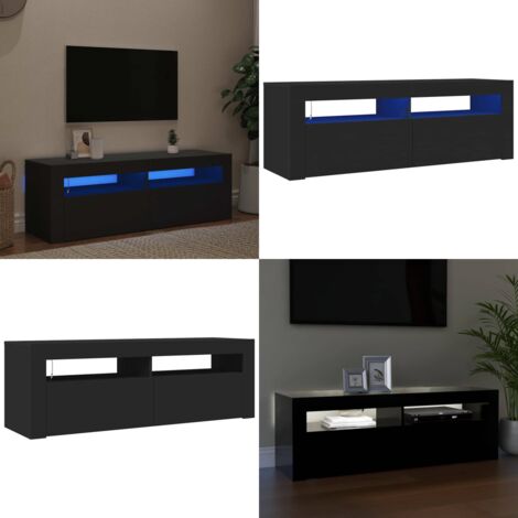 Mobile Porta TV con Luci LED Nero 120x35x40 cm - TV stand con luci RGB - Mobile TV con luci LED