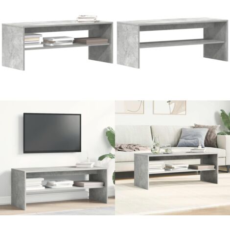 Mobile Porta TV Grigio Cemento 100x40x40cm in Legno Multistrato - TV Stand - Mobile da Salotto