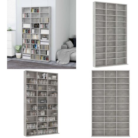 Mobile Porta TV Grigio Cemento 102x16x177,5 cm in Multistrato - Armadio per musica - Armadio in legno multistrato