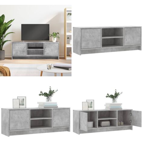 Mobile Porta TV Grigio Cemento 102x30x37,5 cm Legno Multistrato - TV Stand - Mobile TV Grigio Cemento
