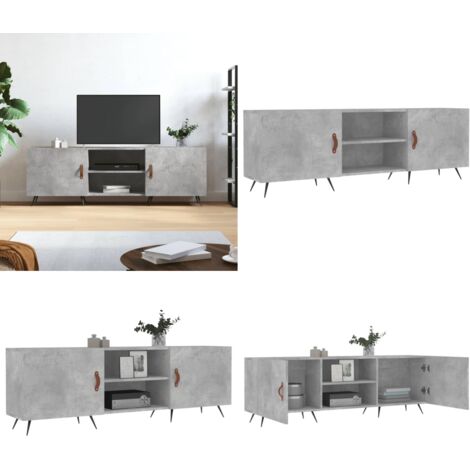 Mobile Porta TV Grigio Cemento 150x30x50cm in Legno Multistrato - TV Stand - Mobile in legno