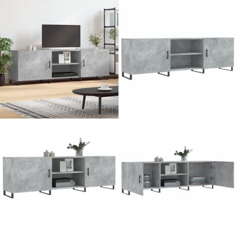 Mobile Porta TV Grigio Cemento 150x30x50cm in Legno Multistrato - TV Stand - Mobile in legno