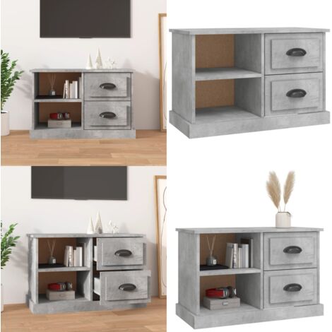 Mobile Porta TV Grigio Cemento 73x35,5x47,5cm Legno Multistrato - Mobile porta TV - Mobile in legno