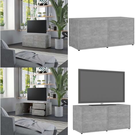 Mobile Porta TV Grigio Cemento 80x34x36 cm Legno Multistrato - TV stand - Mobile in legno