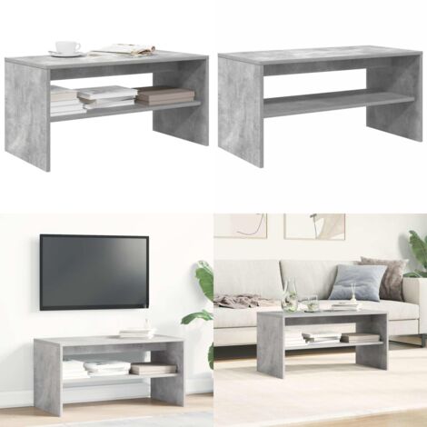 Mobile Porta TV Grigio Cemento 80x40x40 cm in Legno Multistrato - Tavolino da caffè - TV in legno