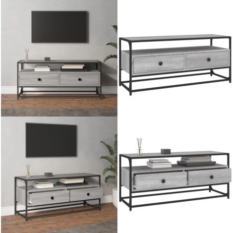 Mobile Porta TV Grigio Sonoma 100x35x45 cm in Legno Multistrato - TV stand in legno - Mobile TV grigio