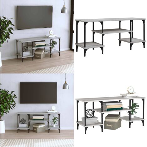 Mobile Porta TV Grigio Sonoma 102x35x45,5 cm Legno Multistrato - TV Stand - Mobile TV Grigio Sonoma