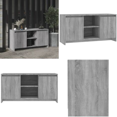 Mobile Porta TV Grigio Sonoma 102x37,5x52,5 cm in Truciolato - Armadio TV - Mobile per stereo