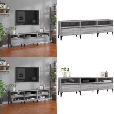 Mobile Porta TV Grigio Sonoma 150x30x44,5 cm Legno Multistrato - Mobile porta TV - TV stand