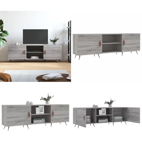Mobile Porta TV Grigio Sonoma 150x30x50 cm in Legno Multistrato - TV Stand - Mobile in legno
