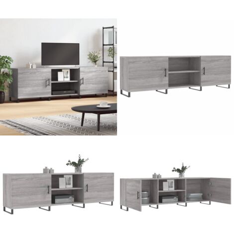 Mobile Porta TV Grigio Sonoma 150x30x50 cm in Legno Multistrato - TV Stand - Mobile in legno