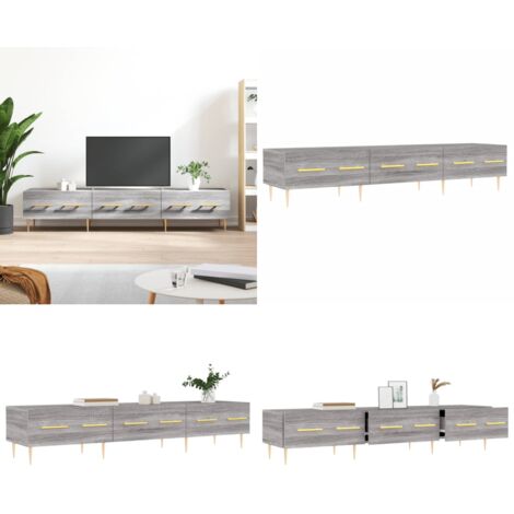 Mobile Porta TV Grigio Sonoma 150x36x30 cm in Legno Multistrato - TV Stand - Mobile in Legno