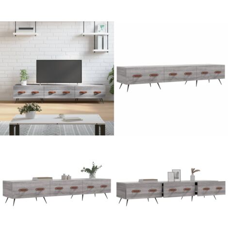 Mobile Porta TV Grigio Sonoma 150x36x30 cm in Legno Multistrato - TV Stand - Mobile in Legno