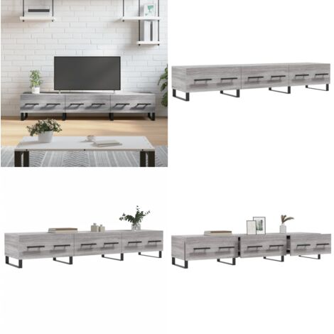 Mobile Porta TV Grigio Sonoma 150x36x30 cm in Legno Multistrato - TV Stand - Mobile in Legno
