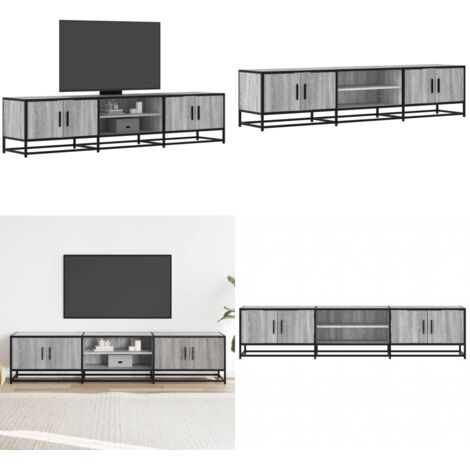 Mobile Porta TV Grigio Sonoma 180x35x41 cm in Truciolato - TV Stand - Mobile porta TV
