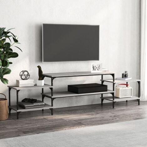 JINLEFU vidaXL Mobile Porta TV Rovere Marrone 197x35x52 cm Legno Multistrato