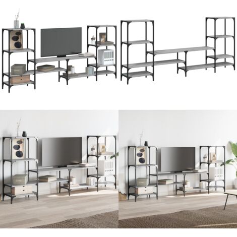 Mobile Porta TV Grigio Sonoma 206,5x28,5x95cm Legno Multistrato - TV Stand - Mobile Porta TV
