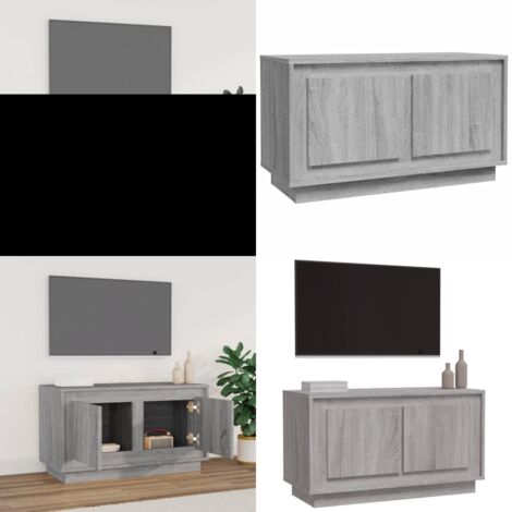 Mobile Porta TV Grigio Sonoma 80x35x45 cm in Legno Multistrato - TV stand in legno - Mobile TV grigio