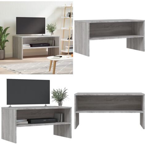 Mobile Porta TV Grigio Sonoma 80x40x40 cm in Legno Multistrato - TV Stand - Mobile porta TV