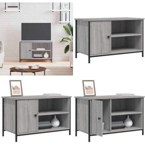 Mobile Porta TV Grigio Sonoma 80x40x50 cm in Legno Multistrato - Mobile porta TV - TV stand