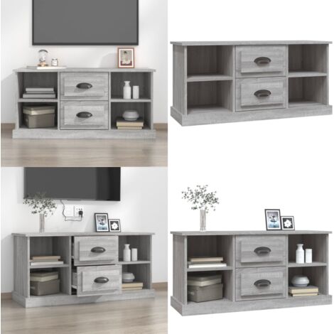 Mobile Porta TV Grigio Sonoma 99,5x35,5x48 cm Legno Multistrato - TV Stand - Mobile TV Grigio Sonoma