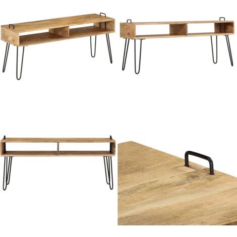 Mobile Porta TV in Legno Massello di Mango 110x35x45 cm - Mobile per TV - Mobile in legno massello
