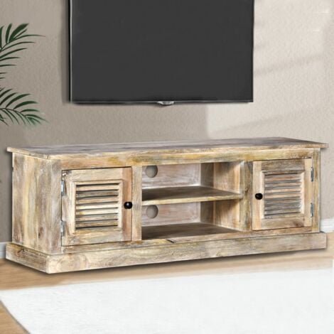 Mensola porta tv in legno massello Virtuous Xlab design