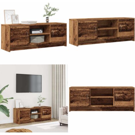Mobile Porta TV Legno Antico 102x30x37,5 cm Legno Multistrato - Mobile TV antico - Mobile TV multistrato