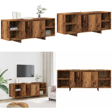 Mobile Porta TV Legno Antico 130x35x50 cm in Legno Multistrato - Mobile TV antico - Mobile TV multistrato
