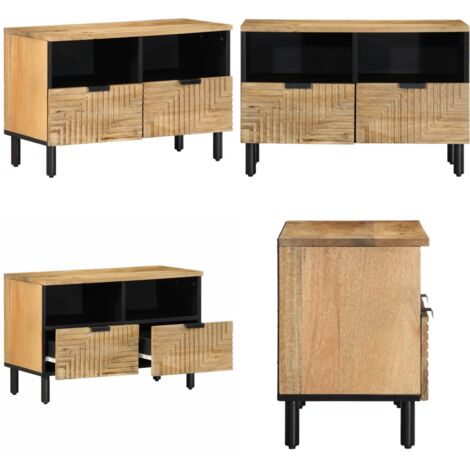 Mobile Porta TV Marrone 70x33x46 cm in Legno Massello di Mango - TV Stand - Mobile Porta TV