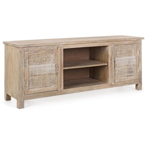 Mobile porta TV "Mayra" in legno di mango per interno 150 x 40 x h 60 cm