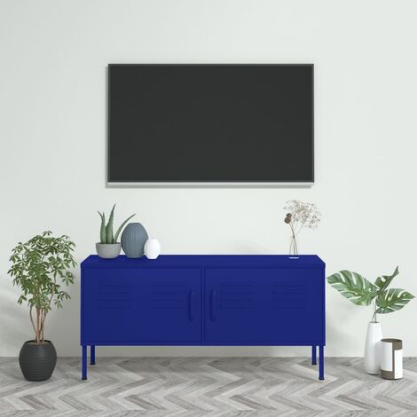 EASYCOMFORT Carrello Porta TV con 1 Anta e Vani Aperti, Mobile per TV fino  42'' con Ruote, 80x45x39.5cm