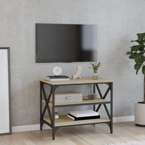 Mobile TV Bianco Rovere Sonoma 150x33,5x45cm Legno Multistrato