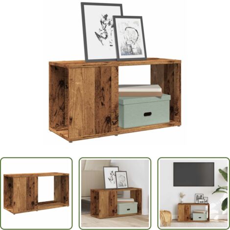 Mobile porta TV -  Mobile Porta TV Legno Antico 60x24x32 cm in Truciolato