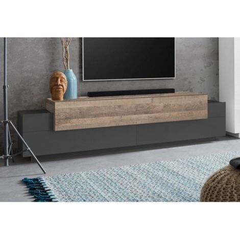 Mobile Porta Tv Moderno 200x45x51,5cm - CELESTIA - Colore: Antracite
