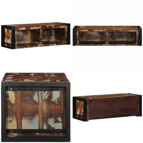 Mobile Porta TV Multicolore 80x30x25 cm Legno Massello Recupero - TV Stand - Mobile TV in legno