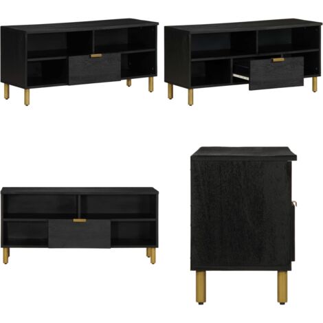 Mobile Porta TV Nero 100x33x46 cm in Legno Multistrato - Armadio TV - Armadio hi-fi