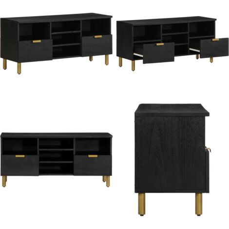 Mobile Porta TV Nero 100x33x46 cm in Legno Multistrato - Armadio TV - Armadio hi-fi