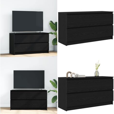 Mobile Porta TV Nero 100x35x54 cm in Legno Multistrato - Mobile TV in legno - Mobile TV Nero