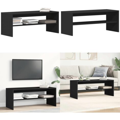 Mobile Porta TV Nero 100x40x40 cm in Legno Multistrato - Mobile TV in legno - Mobile TV nero