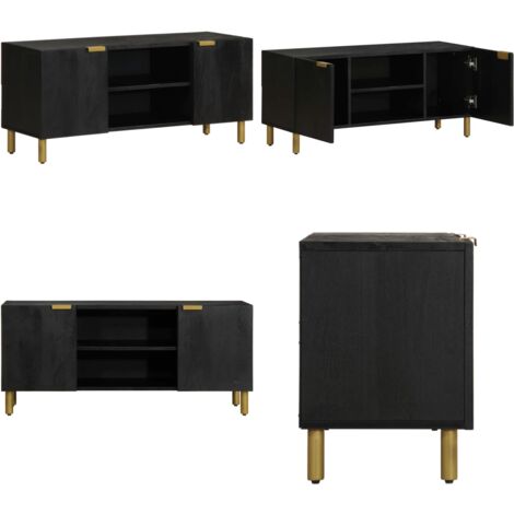 Mobile Porta TV Nero 105x33x46 cm in Legno Multistrato - Armadio TV - Armadio hi-fi