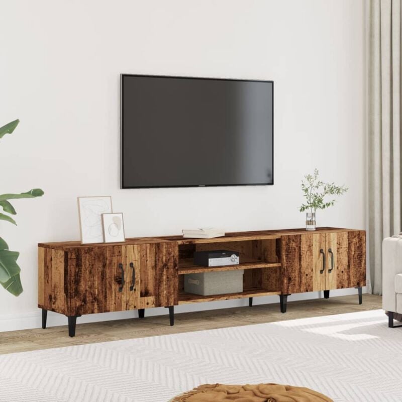 Mobile Porta tv Legno Antico 180x31,5x40cm in Legno Multistrato - Vidaxl