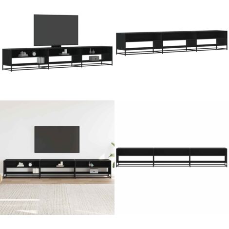 Mobile Porta TV Nero 270x40x46 cm in Truciolato - TV Stand - Mobile porta TV