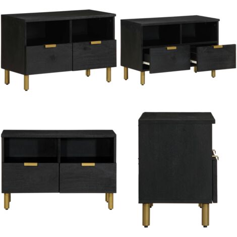 Mobile Porta TV Nero 70x33x46 cm in Legno Multistrato - Armadio TV - Armadio hi-fi