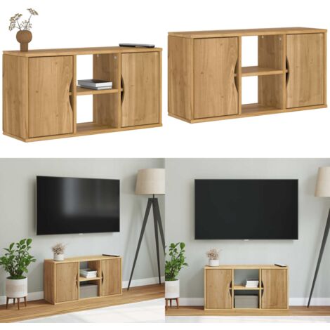Mobile Porta TV ODDA 79x24x40 cm in Legno Massello di Pino - Mobile porta TV - Mobile in legno