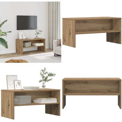 Mobile Porta TV Rovere Artigianale 80x40x40 cm Multistrato - Mobile porta TV - Mobile TV in truciolato